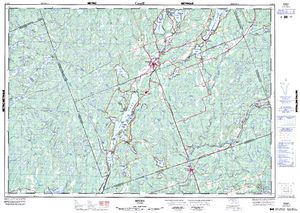 NTS 50k map for Minden Lake, Ontario