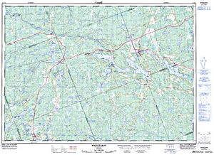 NTS 50k map for Fairholme Lake, Ontario