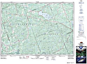 NTS 50k map for Tooeys Lake, Ontario
