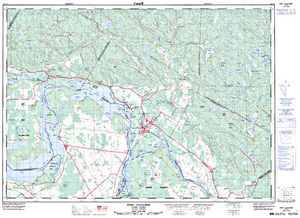 NTS 50k map for Lac Beall, Quebec