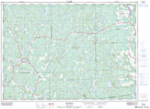 NTS 50k map for Lac Brown, Quebec