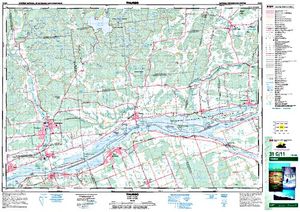 NTS 50k map for Ottawa River, Ontario