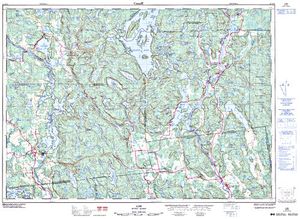 NTS 50k map for Rivière Gatineau, Quebec