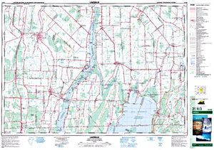 NTS 50k map for Lake Champlain, Quebec