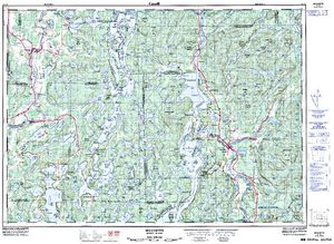 NTS 50k map for Rivière Gatineau, Quebec