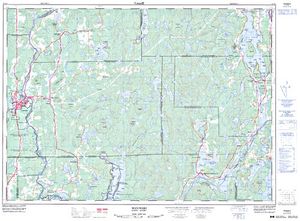 NTS 50k map for Lac Kensington, Quebec