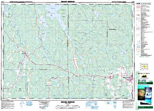 NTS 50k map for Réservoir Baskatong, Quebec