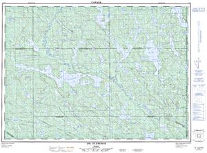 NTS 50k map for Lac Bryson, Quebec