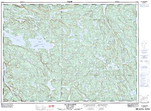 NTS 50k map for Lac Beauchêne, Quebec