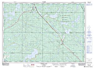 NTS 50k map for Marten Lake, Ontario