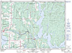NTS 50k map for Lake Tale, Quebec