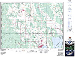 NTS 50k map for Blanche River, Ontario