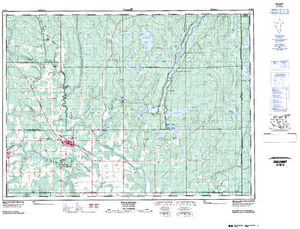 NTS 50k map for Blanche River, Ontario