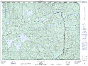 NTS 50k map for Réservoir Baskatong, Quebec