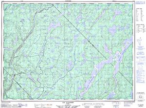NTS 50k map for Réservoir Baskatong, Quebec