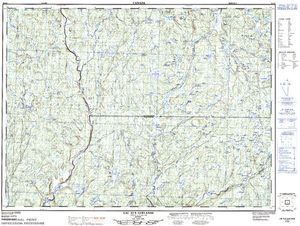 NTS 50k map for Lac Argent, Quebec