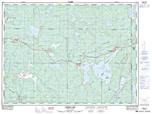 NTS 50k map for Jordan Lake, Ontario