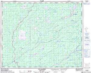 NTS 50k map for Lac Mirabelli, Quebec