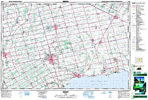 NTS 50k map for Lake Erie, Ontario