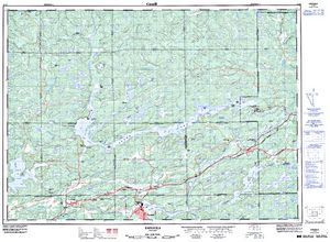 NTS 50k map for Spanish River, Ontario