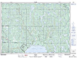 NTS 50k map for Bronson Lake, Ontario