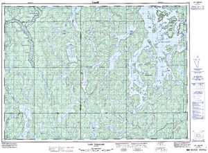 NTS 50k map for Temagami, Ontario