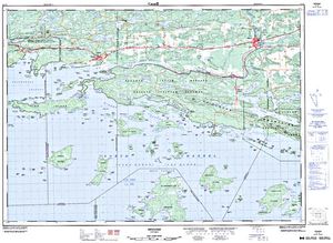 NTS 50k map for Spanish River, Ontario
