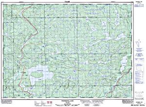 NTS 50k map for Town Line Lake, Ontario