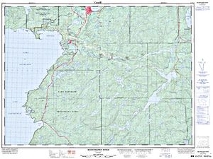 NTS 50k map for Whitefish Lake, Ontario