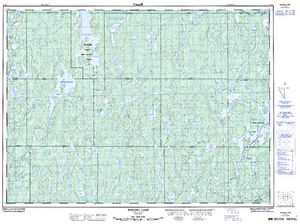 NTS 50k map for Spanish River, Ontario