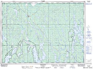 NTS 50k map for Biscotasi Lake, Ontario