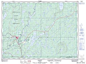 NTS 50k map for Borden Lake, Ontario