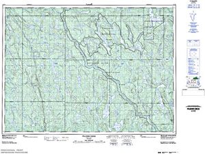 NTS 50k map for Haentschel Lake, Ontario