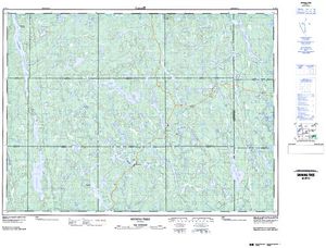 NTS 50k map for Arthur Lake, Ontario