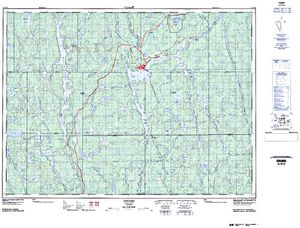 NTS 50k map for Dividing Lake, Ontario