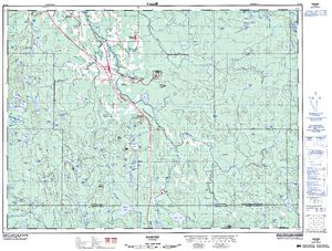 NTS 50k map for Butler Lake, Ontario