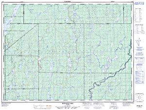 NTS 50k map for Missinaibi Lake, Ontario