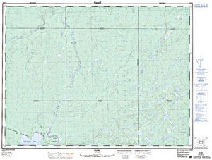 NTS 50k map for Kapuskasing River, Ontario