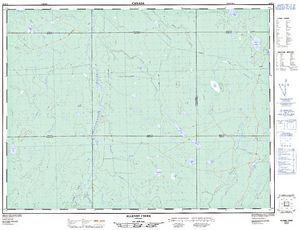 NTS 50k map for Saganash Lake, Ontario