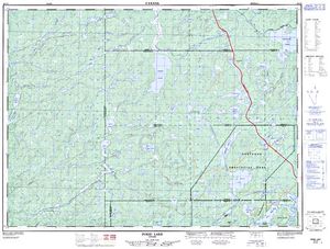 NTS 50k map for Negwazu Lake, Ontario