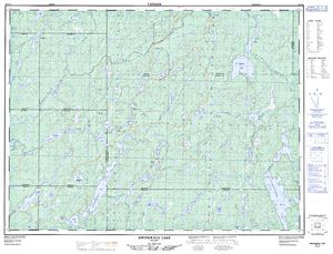 NTS 50k map for Mikano Lake, Ontario