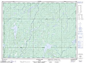 NTS 50k map for Kabinakagami Lake, Ontario