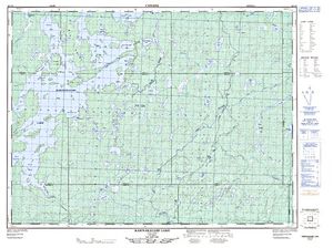 NTS 50k map for Kabinakagami Lake, Ontario