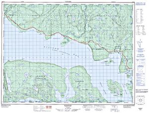 NTS 50k map for NIPIGON BAY, Ontario