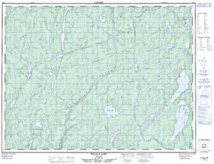 NTS 50k map for Cornish Lake, Ontario