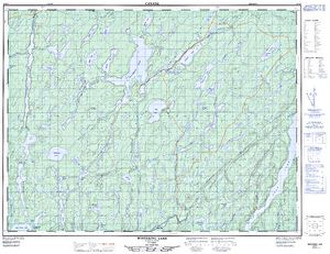 NTS 50k map for Hartley Lake, Ontario