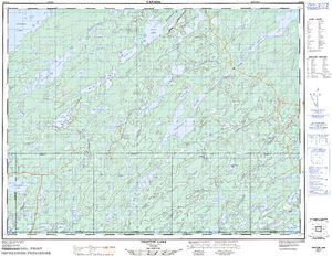 NTS 50k map for Onaman Lake, Ontario