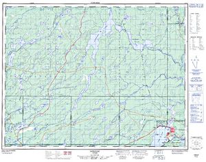 NTS 50k map for Hilder Lake, Ontario