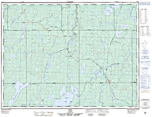 NTS 50k map for Kabinakagami Lake, Ontario