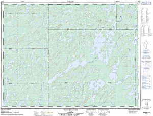 NTS 50k map for Tocheri Lake, Ontario